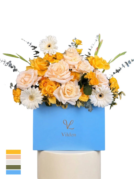 luxury-yellow-creamy-roses-vilden-box-bay-area-delivery